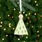 4.5" Green and Gold Christmas Tree Hanging Ornament